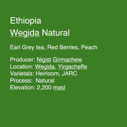 Ethiopia Wegida Natural - Microlot