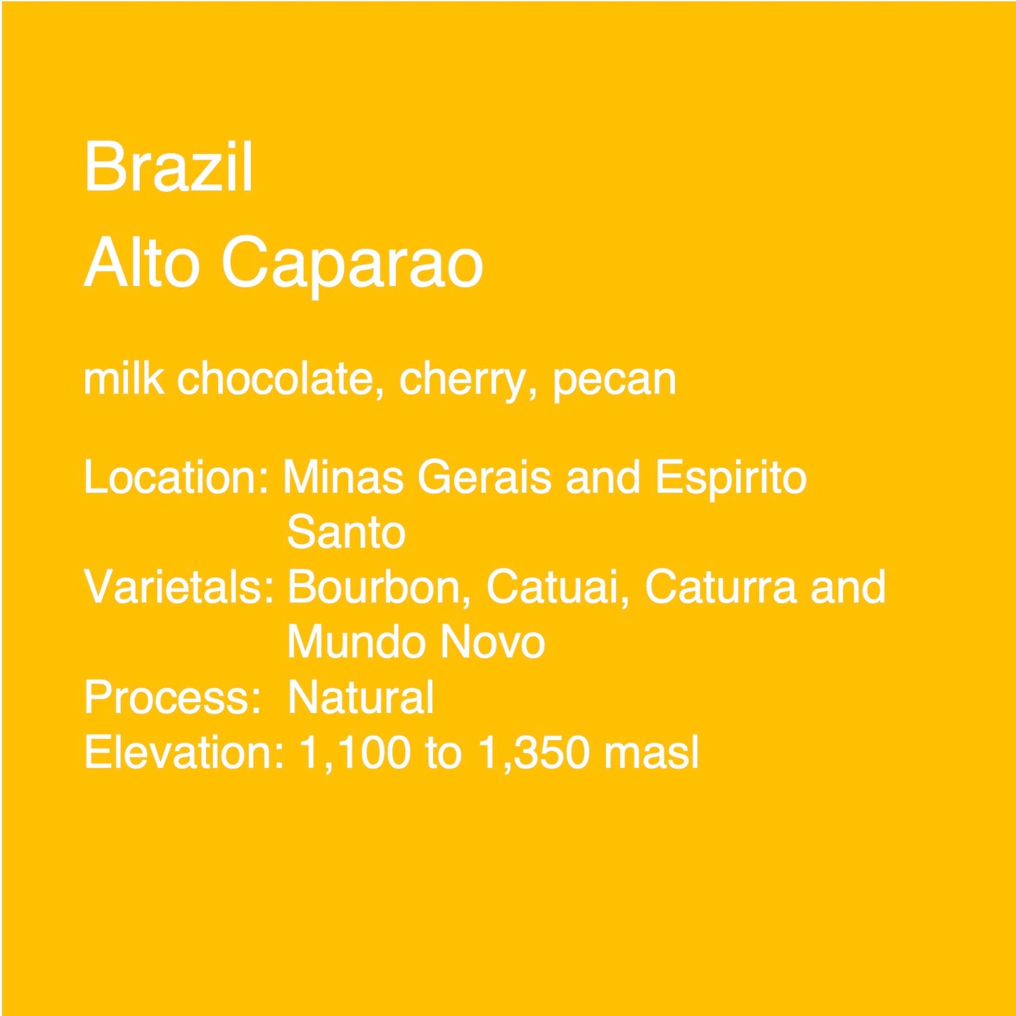 Brazil Alto Caparao - Regional Coffee